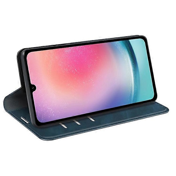 Kompatibelt Skal för Samsung Galaxy A16 5G / A16 4G - Plånboksfodral i Läder med Hudkänsla Blue
