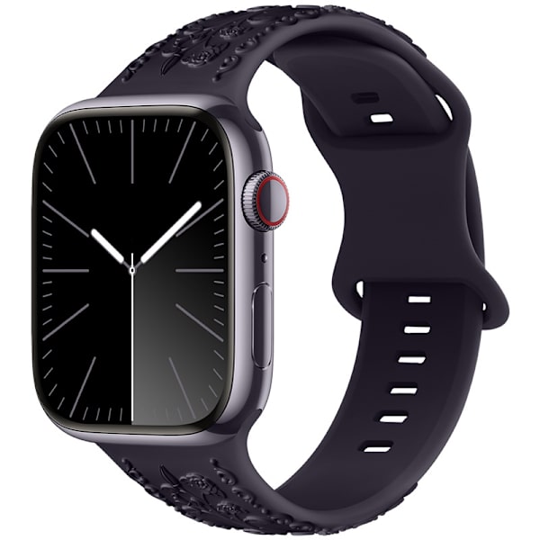 Kellon ranneke Apple Watch iWatch 38/40/41/42mm:lle, tummanpunainen kirsikka