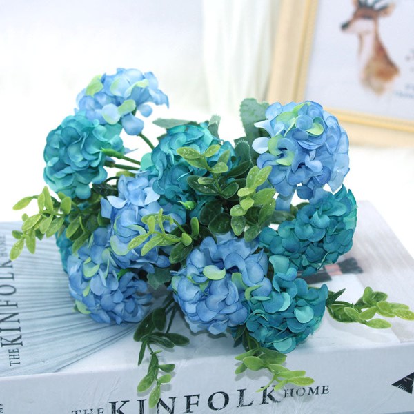 15 kpl silkkihortensia keinotekoinen kukka valkoiset hääkukat pieni kimppu tekokukka juhlat DIY-koristelu C17