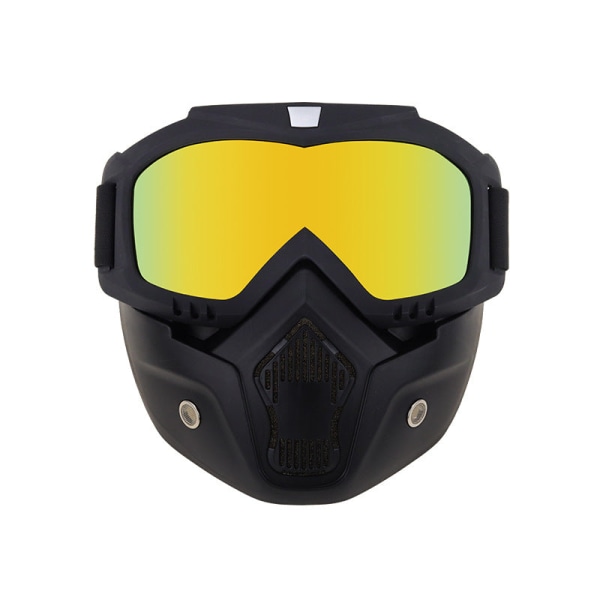 Snowboardmask för utomhusbruk Snöskoter skidglasögon Vindtäta skyddsglasögon för dirtbike med munstycke Sand black frame imitation red piece 17cm
