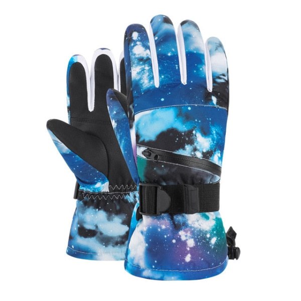 Vinter Snowboard Skidhandskar PU Läder Halkfri pekskärm Vattentät Motorcykel Cykling Fleece Varm snö Handskar Unisex Snowboard Gloves8 S