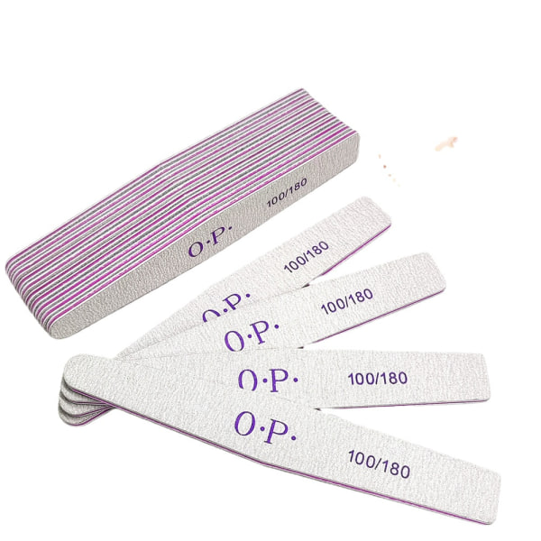 Högkvalitativ Romb Gummiark Nagel Fil Sandpapper Förtjockad Manikyr Implement Tvättbar 100/180