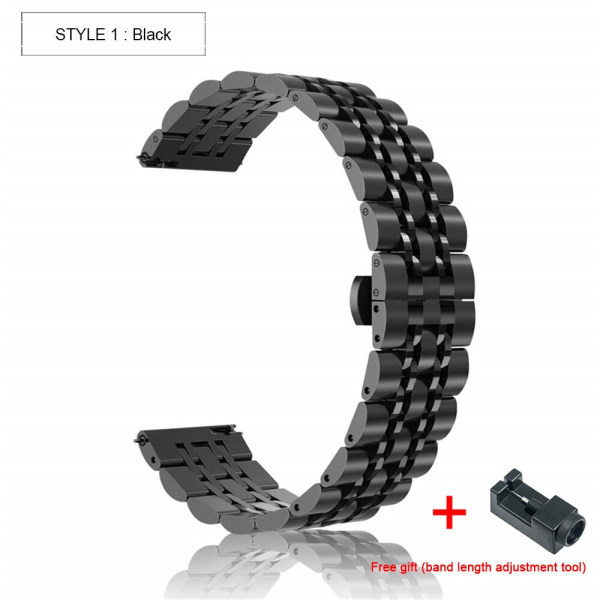Håndleddsreim for HUAWEI WATCH GT 2 Pro gt2pro Metall rustfritt stål Reim Armbånd For HUAWEI gt2 pro Klokkereim Tilbehør Black For HUAWEI GT2 Pro