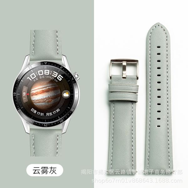 Klockarmband för Apple Watch iwatch 38/40/41mm gränssnitt s10 42mm molngrå/silverspänne W3 spetsig ände
