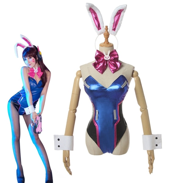 Dva Cosplay Kostume Spil Kvinde Voksen Barn Lycra 3D Print Spandex Halloween Fest Zentai Paryk Sæt Pistol D.Va cos Clothing M