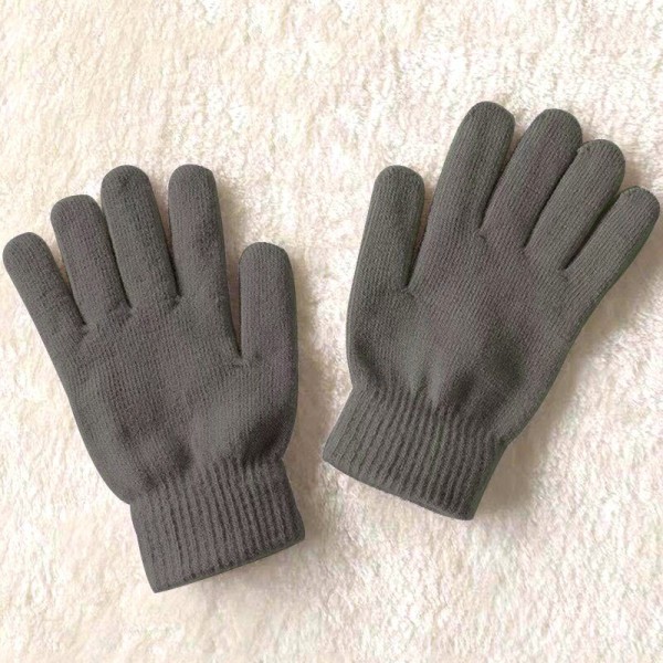 Vinter Dam Cashmere Stickade Handskar Höst Handvärmare Tjockt Foder Hel Finger Vantar Skidåkning Korta Handledshandskar Black One Size
