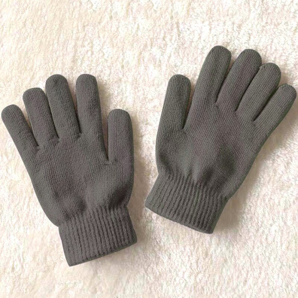 Vinter Dame Kasjmir Strikkede Hansker Høst Håndvarmer Tykk Fôring Hel Finger Votter Ski Korte Håndledd Hansker Green One Size