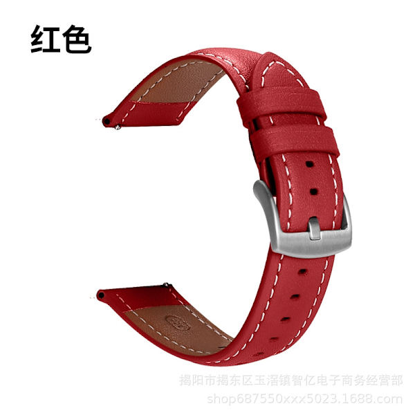 Urrem til Apple Watch iWatch til Huawei GT4/41mm 18mm V3 Ultra-Fiber Rød*Sølv Spænde
