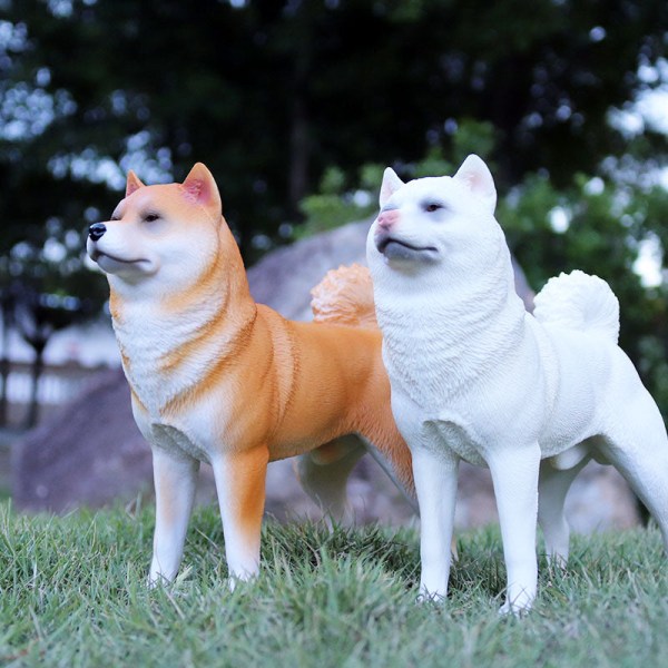 Oenux Ny Big Dog Djur Simulering Bull Terrier Rottweiler Corgi Shiba Inu Bully Dog Actionfigurer Pvc Lovely Pet Model Leksaker 2pcs21