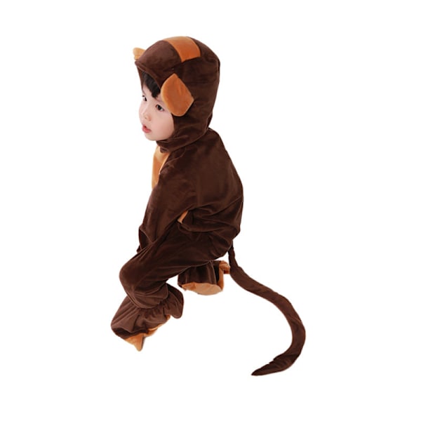 Apina-asu Eläinleikki Vanhempi-lapsi Asu Halloween-asu Esitysasuste Cosplay Eurooppa ja Amerikka 5040 children's monkey XS(95-105)