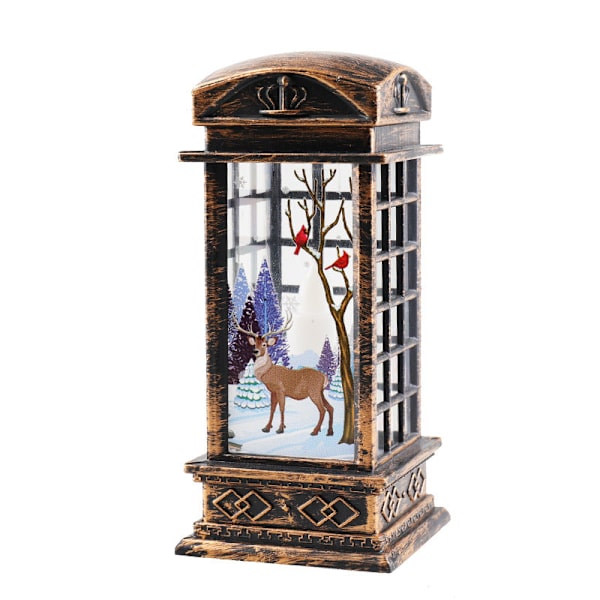 Jul Stormlykt Lysestake Lampe Liten Nattlampe Gammel Snømann Dekor Liten Nattlampe Skrivebordsdekorasjon Phone Booth Elk