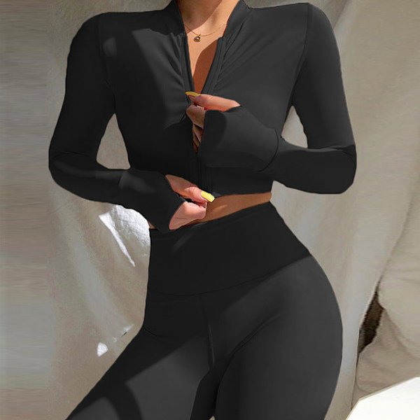 Yoga Set Träningsset Sportset Träningskläder Dam Outfit Sportkläder Red L