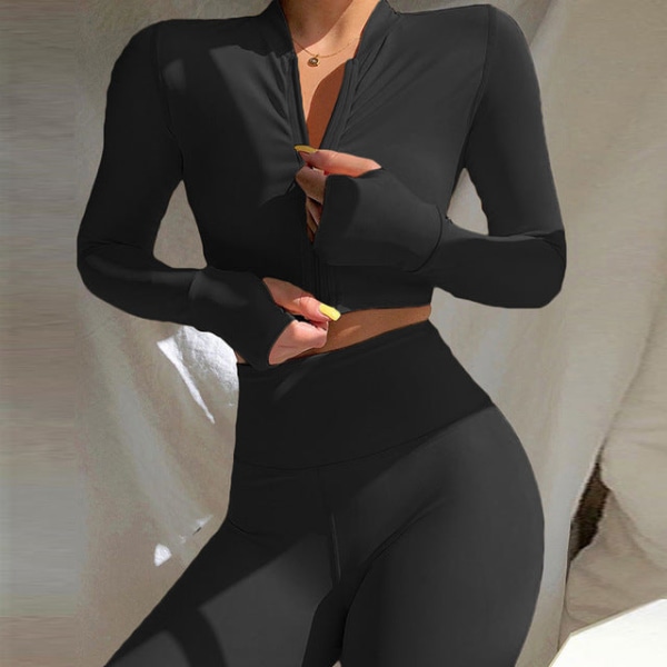 Yoga Set Träningsset Sportset Träningskläder Dam Outfit Sportkläder Red M