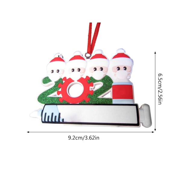 Personlig Familj Julgran Julgranskula Dekoration Ornament Älg Hjort Familj Julhelg Dekorationer 3 heads