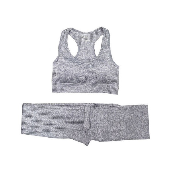 Joogasetti Kuntosalivaatteet Verryttelypuku Topit ja Leggingsit Naisten Fitness-urheiluun Sky blue M