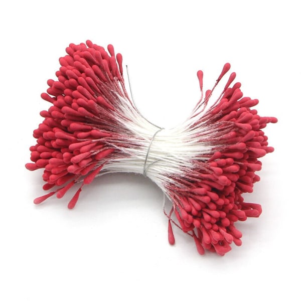 Håndværk 144/420/600/1000 stk./parti Blomster Støvdragere 2 mm DIY Kunstige Blomster Krans til Bryllupsfest Hjemmeindretning D0401 C22fuchsia  420pcs