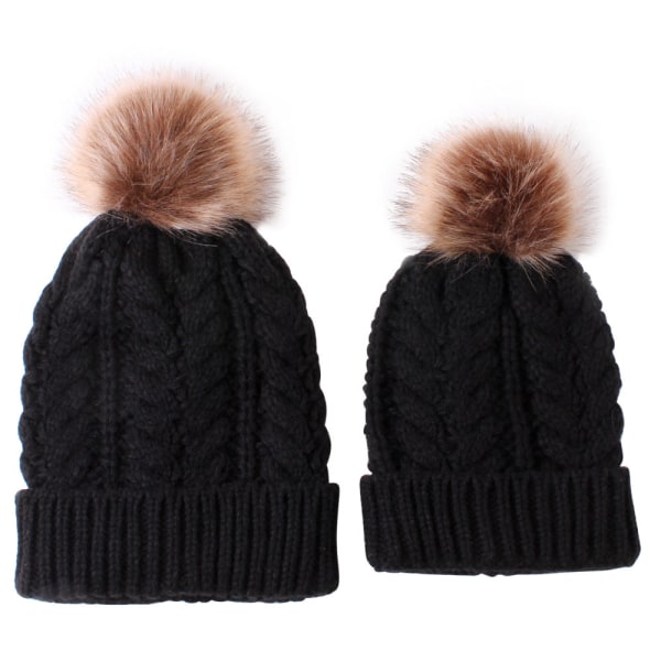 Uusi Twist Äiti-Lapsi Naisten Hattu Äiti ja Vauva Setti Neulehattu Khaki Average size