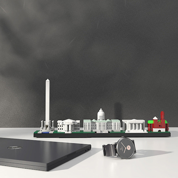 MOC-50791 Gatuvy Arkitektur Washington DC Skyline Byggklossar Ornament Barnleksaker Montering Byggklossar Default Title