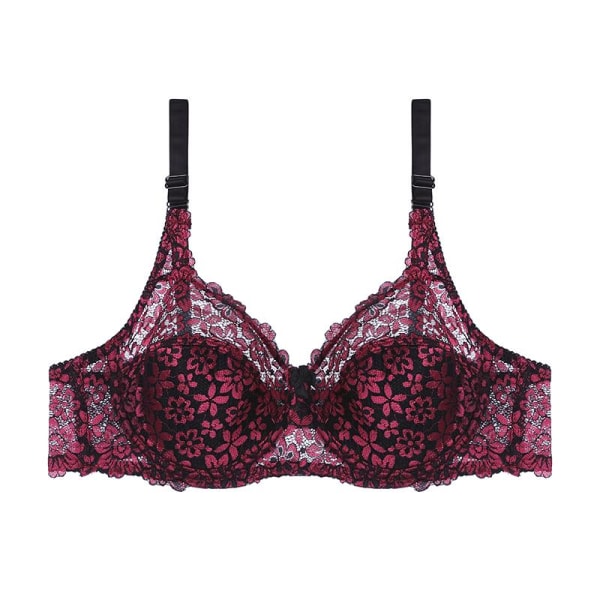 Nyheter genomskinliga spetsbroderier Kvinnor BH:ar Sexiga Plus Size Underkläder Bralette Bysthållare Gold 80D