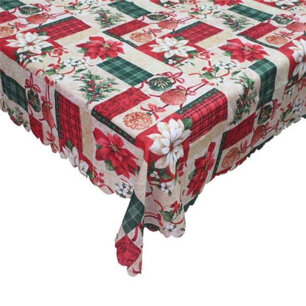 Glædelig Jul Rektangulær Printet Stof Fest Picnic Dug 150*180cm Like the picture 1