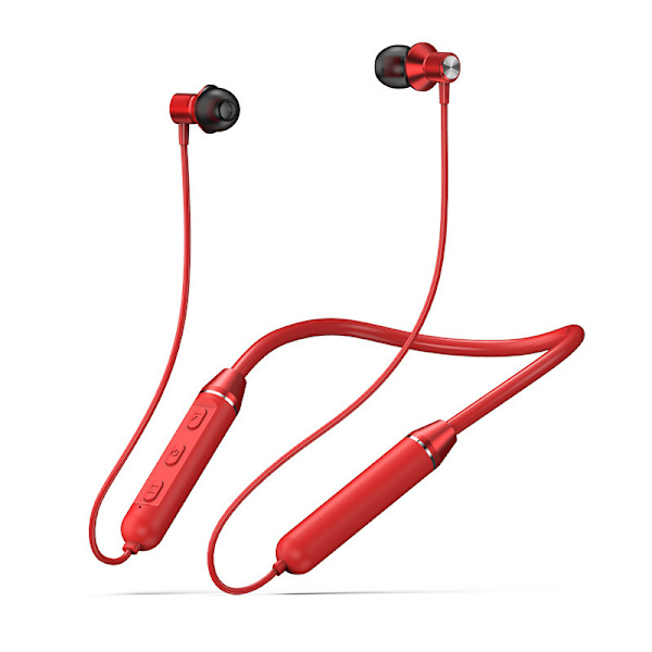 Nackmonterade trådlösa Bluetooth-hörlurar Sport in-ear metallhörlurar ZY-08 Red