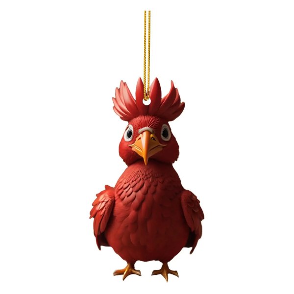 Roliga Hängande Tupp Ornament Gård Djur Thanksgiving Juldekoration Julgran Kyckling Hängen Barn Favörer A
