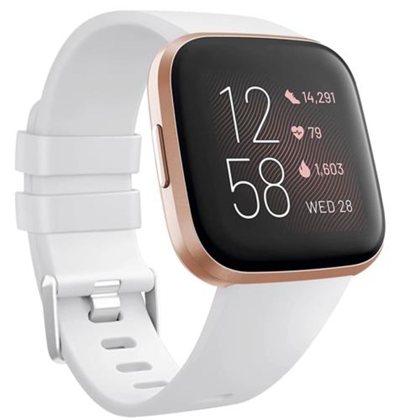 Rem för Fitbit Versa 2 Versa Band Rem Mjuk TPU ersättningsarmband för Fitbit Versa 2 Versa Lite Klockarmband Armband Gold Size S For Versa 1 2