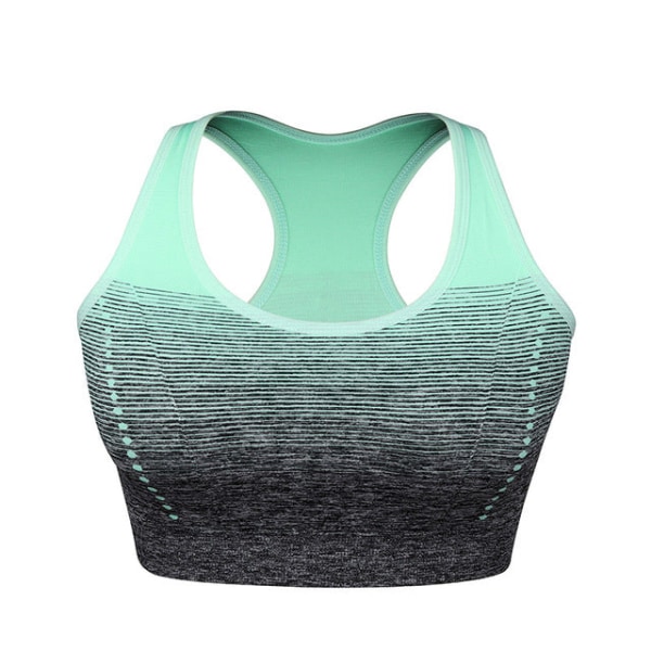 Yoga BH för kvinnor Snabbtorkande vadderad rygg Sport Top Fitness Sport BH green M