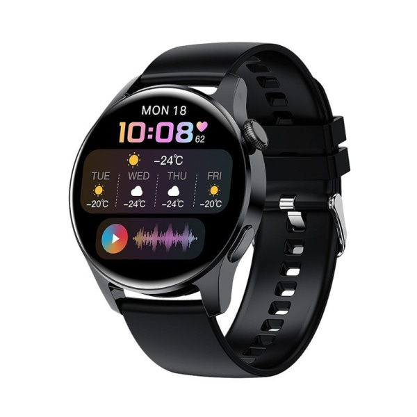 Smart Watch Offlinebetalning Bluetooth samtal Musik Puls Blodtryck Blodsyre Milan black steel