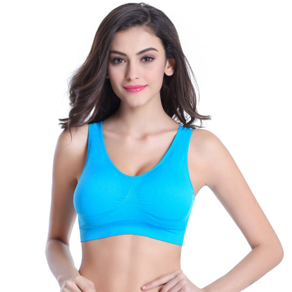 Yoga-bh crop top fitness gym löpning sportkläder damunderkläder 5325Rose Red L