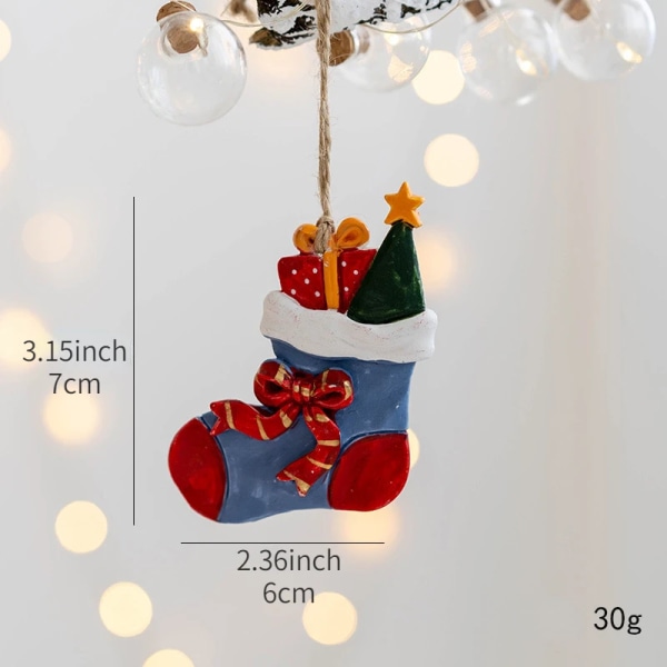 1 st Julnötknäppare Hängen Harts Docka Hängande Ornament Julgran Nötknäppare Soldat för Julfestdekorationer GJ60-C