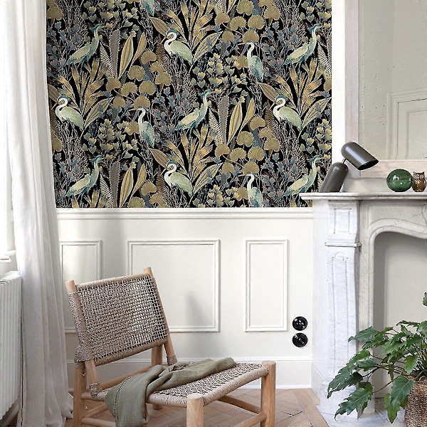 Ciara Heron Tapet Grandeco Sort Black