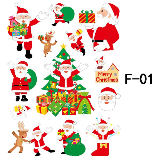 Jul Fönsterdekorationer God Jul Dekorationer För Hemmet Jul Väggdekor Barnrum Väggdekaler Nyårsdekorationer A-20x30cm