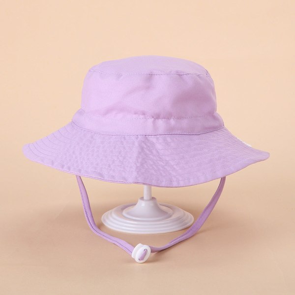 Forår og sommer Ny solhat til mænd og kvinder, baby åndbar hurtigtørrende strandhat, solbeskyttende justerbar bucket hat til børn White XS（46）