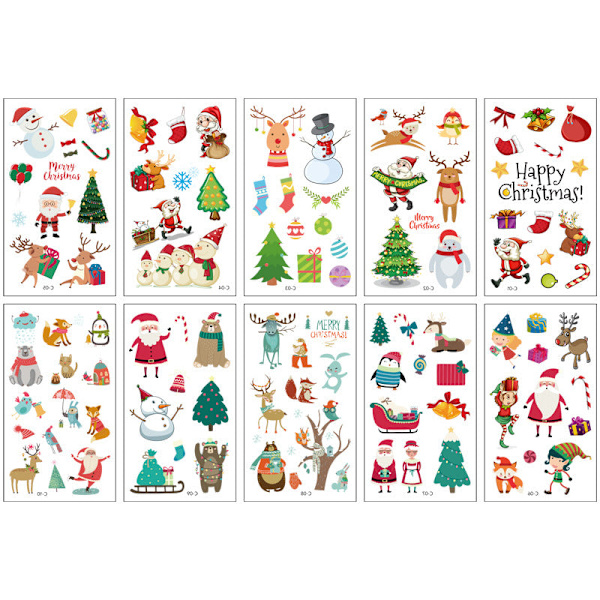 Halloween Lasten Tatuointitarrat Kurpitsa Noita Sarjakuva Pääkallo Parodia Tatuointitarra Christmas-2 12X6.8CM