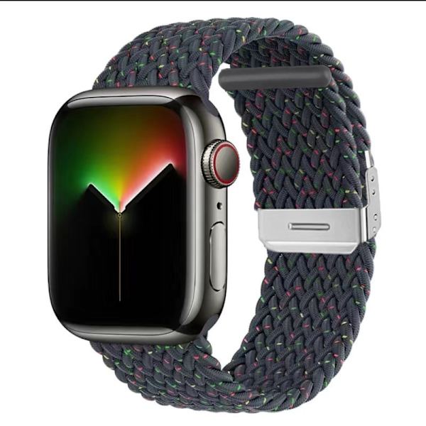 Klockarmband för Apple Watch iWatch S10-42mm 8/40/41mm Kolgrå Stjärnglans