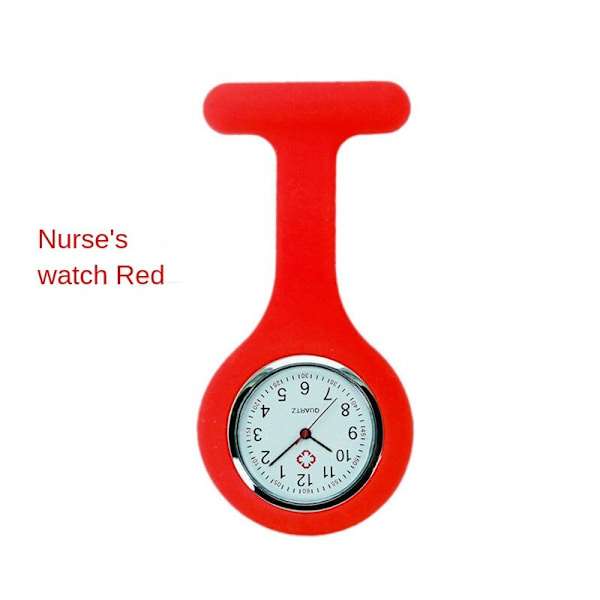 Silikon Sjuksköterskeklocka Nål Fickur Student Fickur Logotyp Presentklocka Rose Red