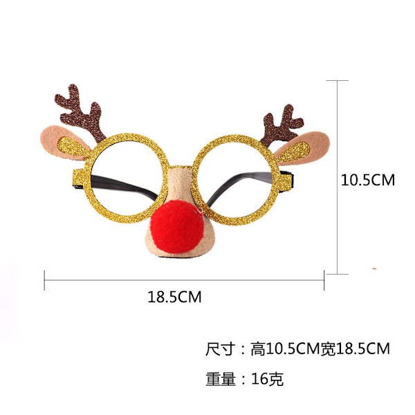 Julegave Børnebriller Stel Gevir Snemand Stel Julemandsdekorationer Børne Julebriller Red nose red frame antlers glasses