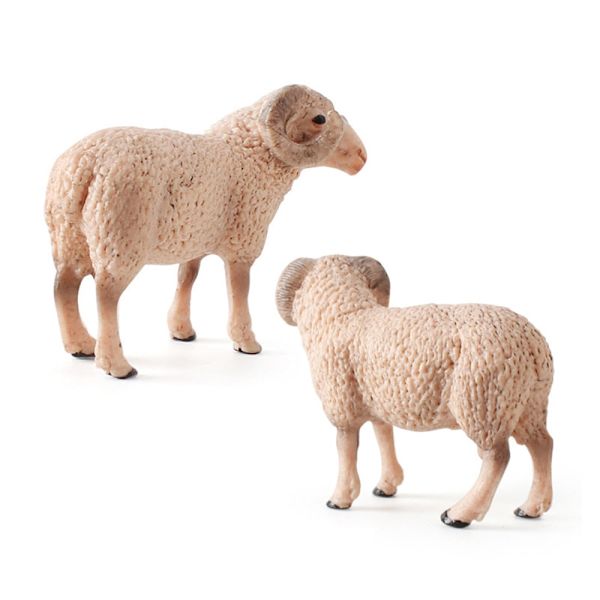 Simulerad Zoo Får Modell Bondgårdsdjur Actionfigur Barn Dockor Leksak Söt Får Figurin Samlarleksaker Gåva Heminredning 3pcs/set