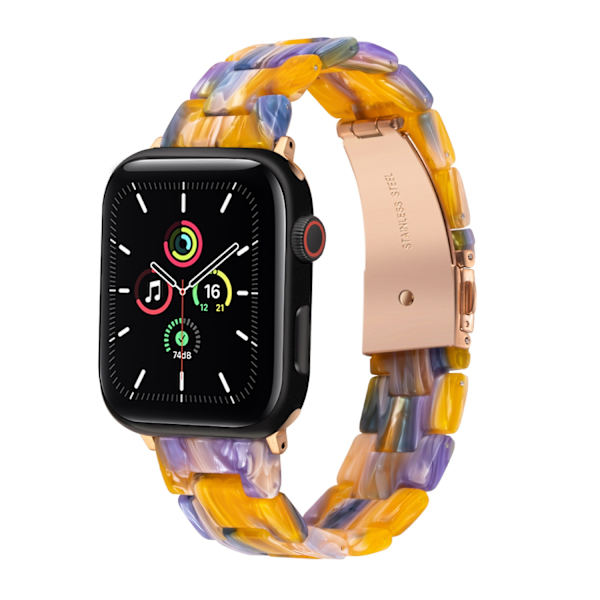 Kellon ranneke Apple Watch iWatch 42mm 44mm 45mm Aurora Keltainen