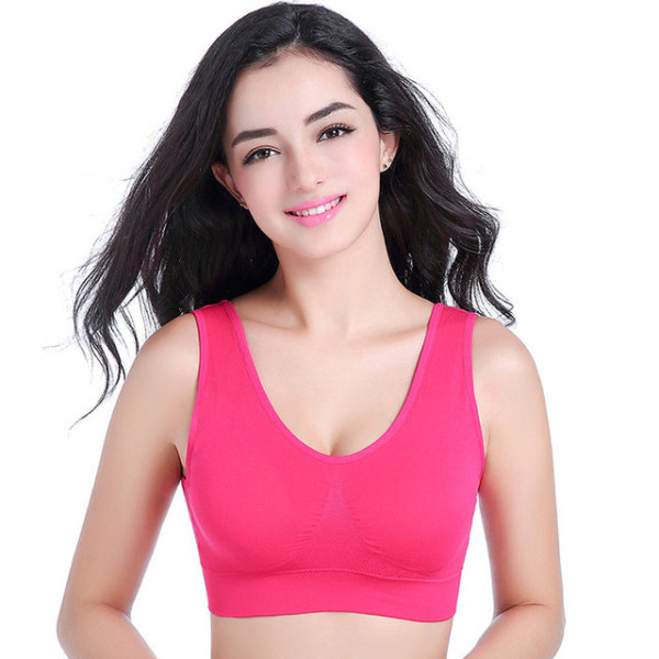 Joogaliivit Naisten Topit Iskunkestävät Liivit Fitness Saumaton Nylon Langaton Kaksinkertainen Kerros Lake Blue S