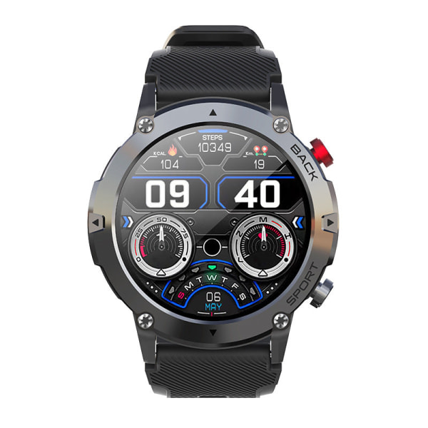 Smartwatch med musikafspilning, udendørs, tre-sikker IP67, lang batterilevetid, multi-sports smartwatch Silver Milan steel