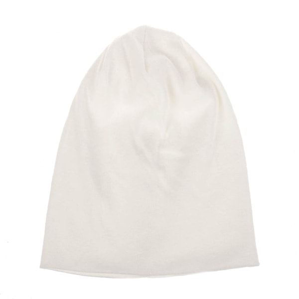 Bomull Allsidig Ermehette Løs Lue Barnas Casual Gutter og Jenter Høst og Vinter Lue White