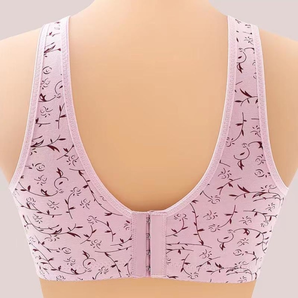 Sexet Push Up BH Printet Messingtråd Løs Bralette Bryst BH'er til Kvinder Undertøj Plus Størrelse Light purple 38/85C