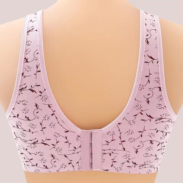 Sexig Push Up BH Printed BH Trådlös Bralette Bröst BH för Kvinnor Underkläder Plus Size Beige 36/80C