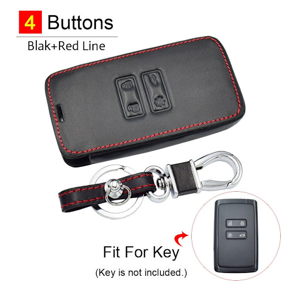 Nahkainen auton avaimen suojus Renault Captur Koleos Kadjar Arkana Megane Dacia Duster Sandero Stepway älykkäälle kauko-ohjaimen avaimenperäkotelolle with Brown Line