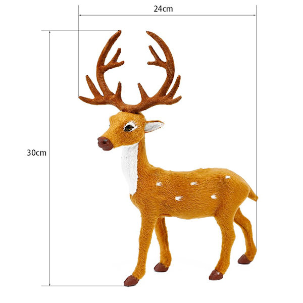 15/20/25/30cm Ren Julhjort Jul Älg Plysch Simulering Juldekorationer För Hem God Jul Nyår Ornament as picture2