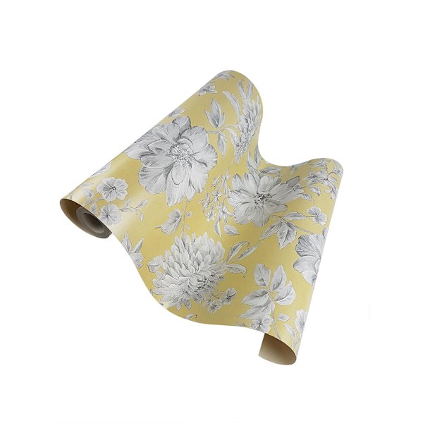Mauve Gul Gul Blå Sølv Blomstertapet Perlemorsaktig Metallisk Crown Lucia Gul, Grå, Hvit Yellow, Grey, White