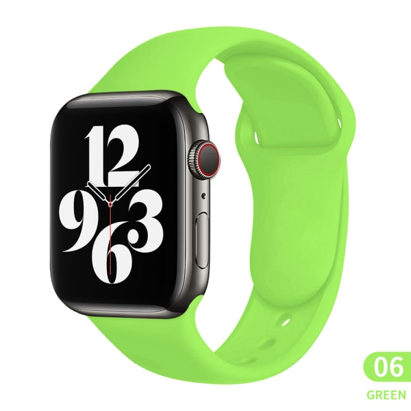 Sport silikonrem för Apple Watch 6 Series SE 754321 41MM 45 44MM 40MM watch för iWatch 42MM 38MM armband Grapefruit 42mm 44mm 45mm SM