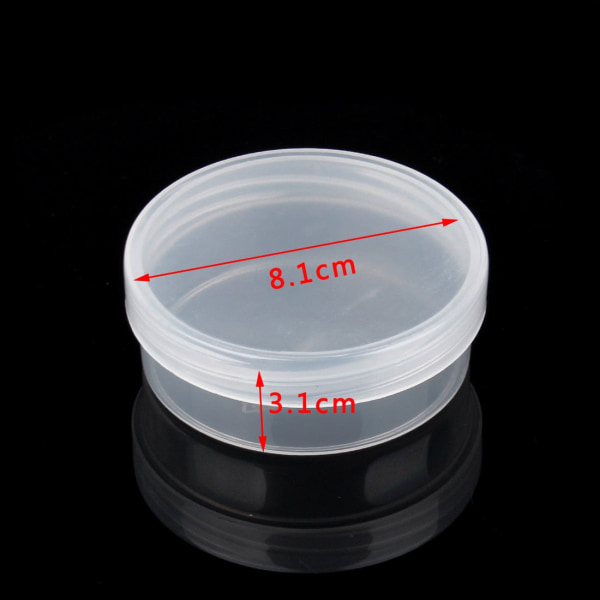 Smykkeskrin i plastik, værktøjskasse i plastik, justerbar håndværksorganisator, opbevaringsperler, armbånd, smykkeskrin, emballage 1pcs inner dia 8.1cm